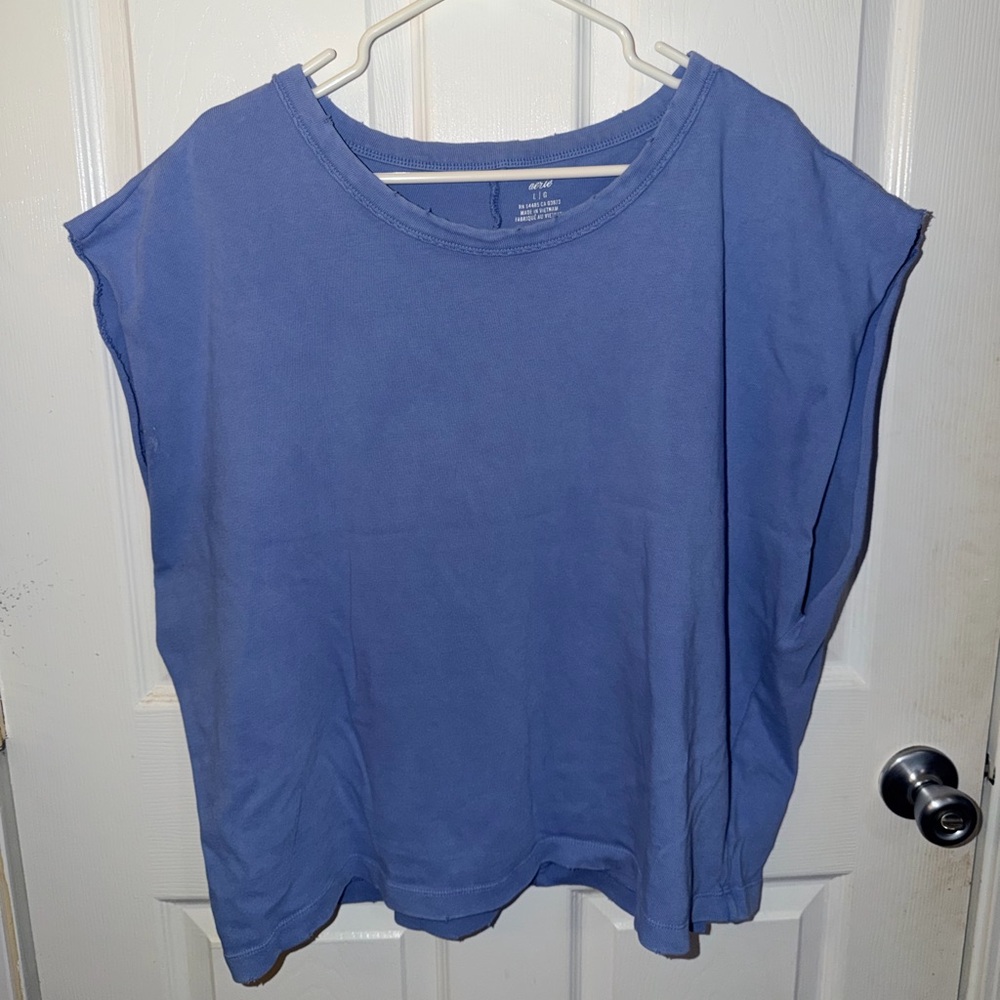 Aerie Relaxed Fit Blue Tee